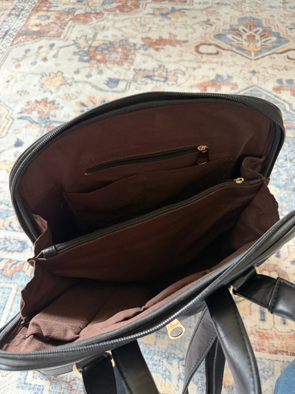 Black Embroidered Crane Backpack - Picture 11 of 14